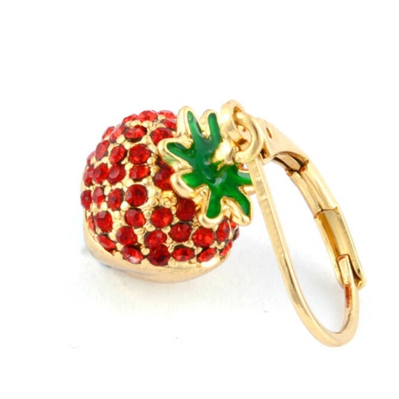 ‼️SOLD‼️ Kate Spade Outside the Box Strawberry Earrings - Picture 2 of 8